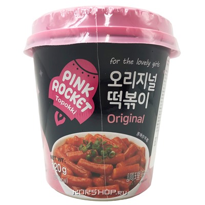 Рисовые клецки в оригинальном соусе Pink Rocket, Корея, 120 г