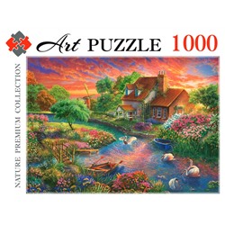 Puzzle 1000 элементов "Лебеди на закате" (Ф1000-0462)