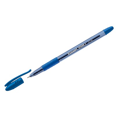 Ручка шар. Luxor "Spark II" (31072) синяя, 0.7мм, тонированный синий корпус, грип