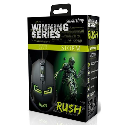 Мышь Smartbuy "RUSH Storm" 916 черная, USB (SBM-916G-K) игровая