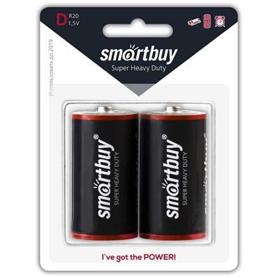 Батарейка R20 "Smartbuy" на блистере BL2