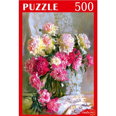 Puzzle  500 элементов "С. Горячева. Пионы" (РУКП500-7124)