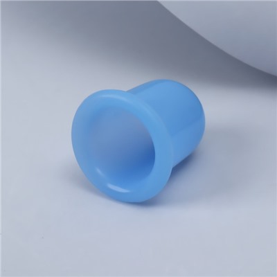 Банка вакуумная для массажа, силиконовая, 5,5 × 6 см, цвет голубой