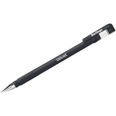 Ручка гелевая Berlingo "Velvet" (CGp_50125) черная, 0.5мм, прорезиненый корпус
