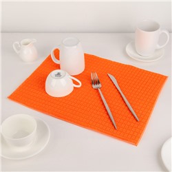 Коврик для сушки посуды Доляна, 30×40 см, микрофибра, цвет оранжевый
