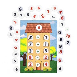 Игра-конструктор «Дом. Состав числа», с игровым полем, 48 деталей