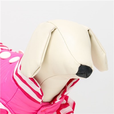 Курточка для собак с воланами, размер 3 (ДС 28,ОШ 30, ОГ 42 см), розовая