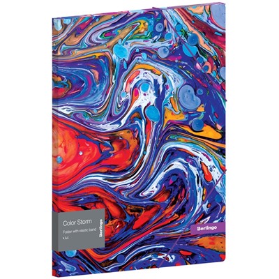 Папка на резинках BERLINGO "Color Storm" с рисунком (FB4_A4031) А4, 600мкм