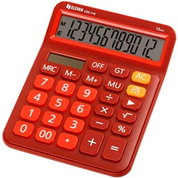 Калькулятор настольный ELEVEN CDC-110-RD, 12-разрядный, 125*160*28мм, дв.питание, красный