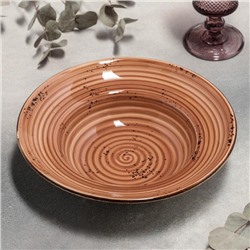 Тарелка для пасты «Винтаж», d=25 см, 400 мл, цвет коричневый