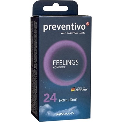 Preventivo Kondome  feelings Презервативы очень тонкий 24 шт.
