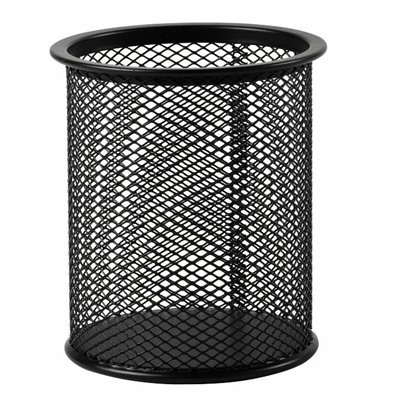 Подставка-стакан круглая металлическая СТАММ 103*90мм (ПС-30817) черная