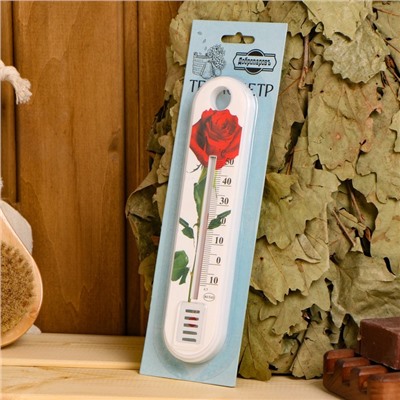 Пластиковый термометр комнатный "Цветок" в блистере (-10 +50), МИКС