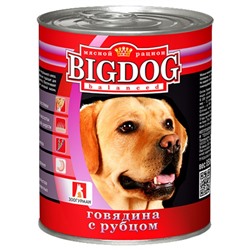 Влажный корм BIG DOG для собак, говядина/рубец, ж/б, 850 г