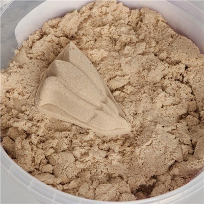 Кинетический песок Классический 3 кг + 1 формочка с наклейкой 40х37мм
