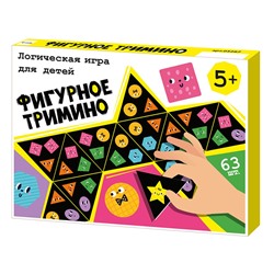 Игра настольная "Тримино фигурное" логическая, 63 карточки (05287) 5+, "Десятое королевство"