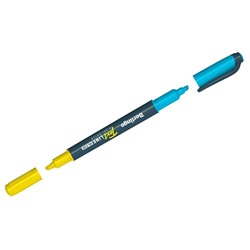 Текстмаркер Berlingo "Textline HL220" 0.5-4мм, двусторонний, желтый/голубой (Т2032)