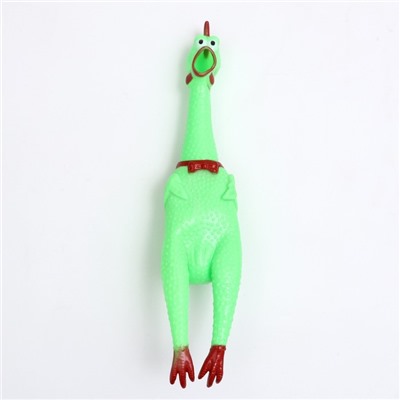 Игрушка пищащая "Задумчивая курица XL" для собак, 41 см, зелёная