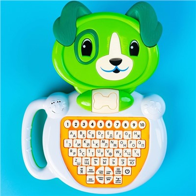 Обучающий компьютер «Собачка», звук, цвет зелёный