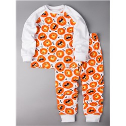 Пижама трикотажная детская, львята, оранжевый