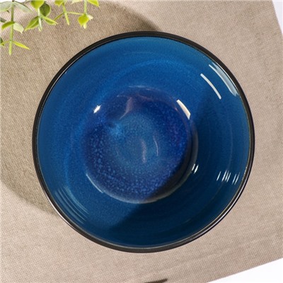 Салатник Доляна «Глянец», d=14 см, цвет синий