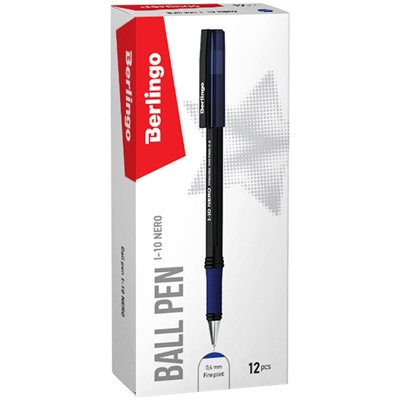 Ручка шар. Berlingo "I-10 Nero" (CBp_40020) на масляной основе, синяя, 0.4мм