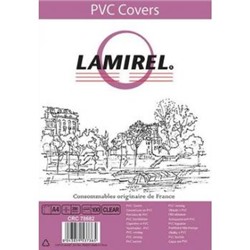 Обложка для переплета А4 100 шт. "Transparent" PVC прозрачная 200мкм LA-78682 Lamirel {Китай}