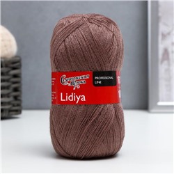 Пряжа Lidiya (ЛидияПШ) 50% шерсть, 50% акрил 1613м/100гр (621 какао)