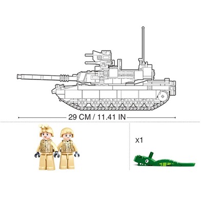 Конструктор Модельки «Танк Brown M1A2 Abrams», 781 деталь