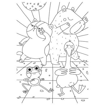 MAXI раскраска "Капибара и друзья" (34463-5)