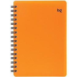 Книжка записная А6  60л. на гребне "Neon. Оранжевая" (ЗК6гр60_пл 62093, "BG") пластиковая обложка, тиснение фольгой