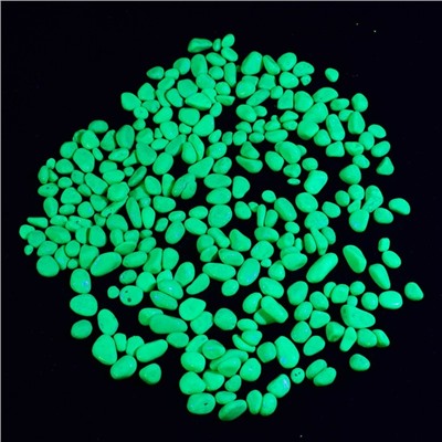 Грунт декоративный, флуоресцентный, зеленый, фр. 5-10 мм, 350 г