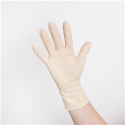 Перчатки латексные смотровые неопудренные, размер XL, 100шт/уп, цена за 1 шт, цвет телесный