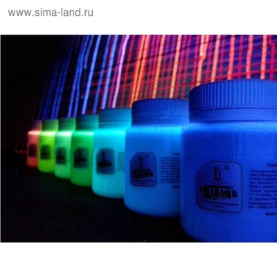 Краска акриловая люминесцентная, 20 мл LUXART Lumi фиолетовый, небесно-голубое свечение