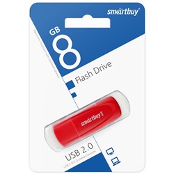 Флеш-накопитель   8Гб "Smartbuy Scout" Red (SB008GB25SCR)