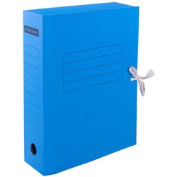 Короб архивный с завязками, микрогофрокартон,  7,5 см, на 700л., синий (225429, "OfficeSpace")