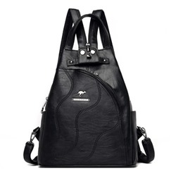 Женский кожаный рюкзак 706-2 BLACK
