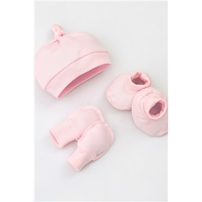 Комплект грудничковый интерлок 3 предмета КПЛ-ИГР/розовый
