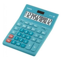 Калькулятор 12 разрядов GR-12С- LB голубой 2 питания 209х155х35 мм (аналог 888) CASIO {Китай}