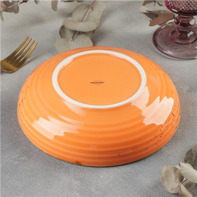 Тарелка глубокая Magistro «Церера», 700 мл, d=18,5 см, цвет оранжевый