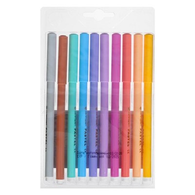 Фломастеры 10 цветов 2.0 мм Centropen 7550 TP Colour World Pastel, смываемые. европодвес