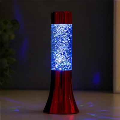 Светильник "Блеск цилиндра" LED от батареек 3хLR44 красный 18 см