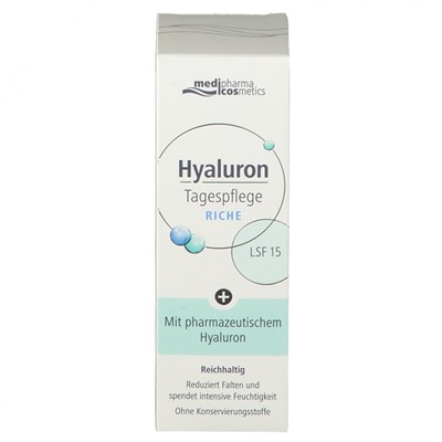 medipharma (медифарма) cosmetics Hyaluron Tagespflege riche mit LSF 15 50 мл