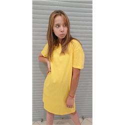 144 Платье-футболка, желтый