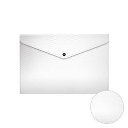 Папка с кнопкой А4 ErichKrause "Diamond Total" полупрозрачная (54895) 180 мкм, белая