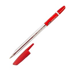 Ручка шар. LINC "Corona plus" (3002N, 109214) красная, 0.7мм, прозрачный корпус