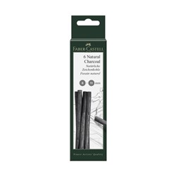 Уголь натуральный набор Faber-Castel PITT® Monochrome Charcoal, 5 штук, 7-12 мм