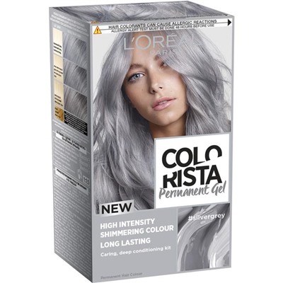 Краска для волос L'Oreal Colorista Permanent Gel, тон Серебристо-Серый