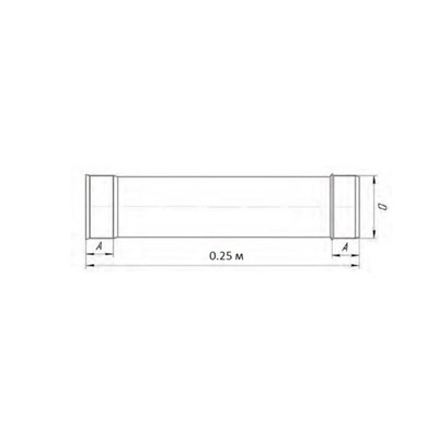 Труба 0.25 м, d 115 мм, нержавейка 1.0 мм