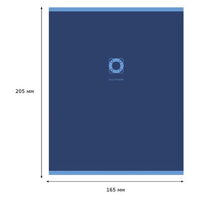Тетрадь 48л. MONOCOLOR. ELEMENT "География" (ТП5ск48_лс_вл 11667, BG) soft-touch ламинация, блок повышенной плотности